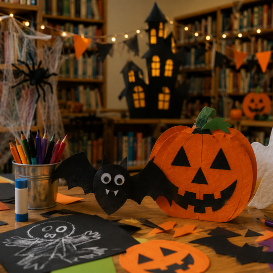 Kreativ halloween-workshop. 
