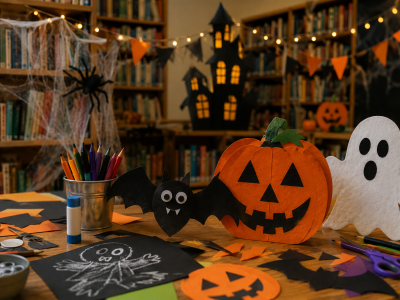 Kreativ halloween-workshop. 