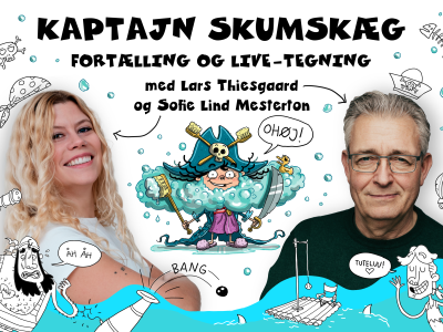 Kaptajn Skumskæg: Fortælling og live-tegning